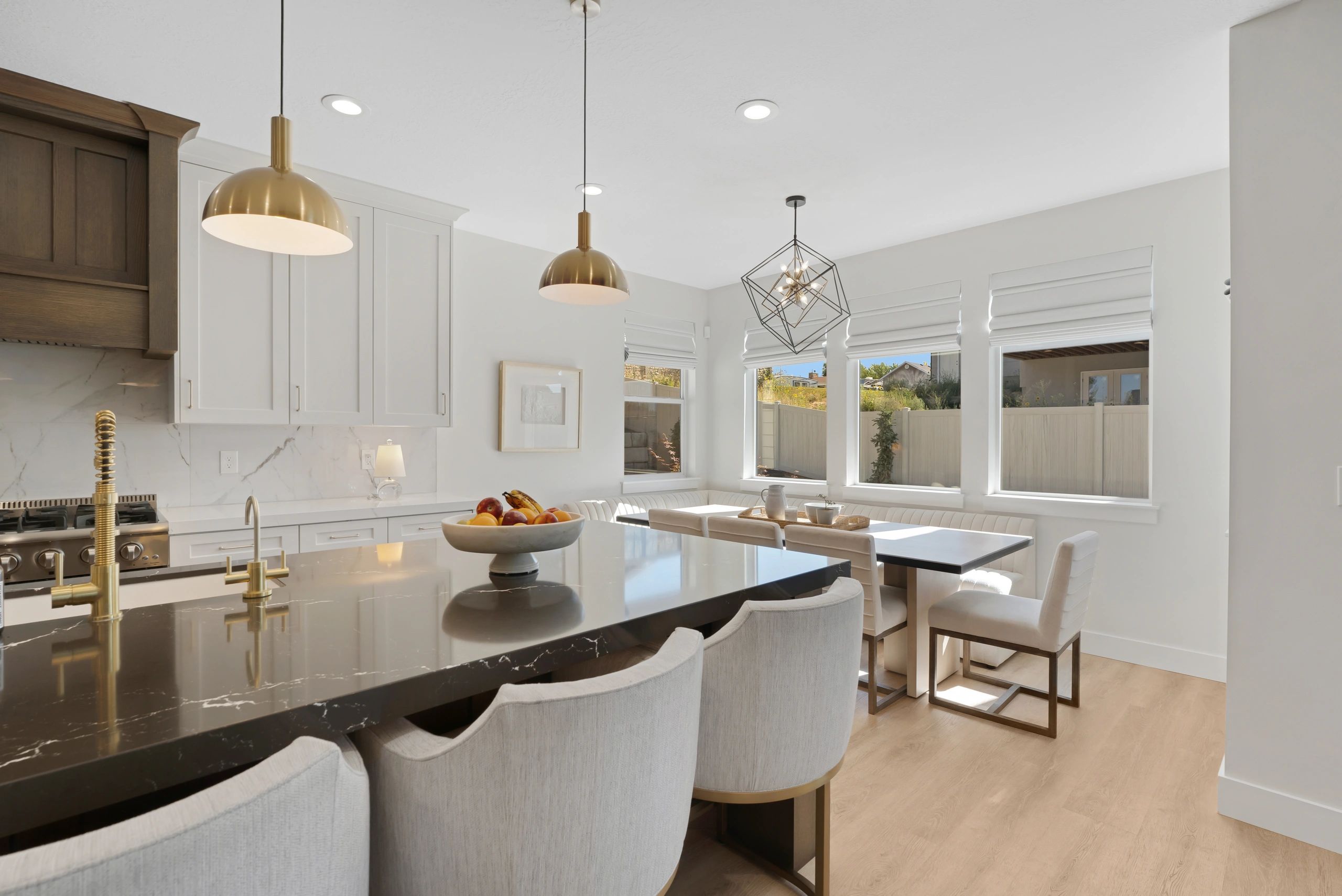Syracuse residence kitchen and living spaces